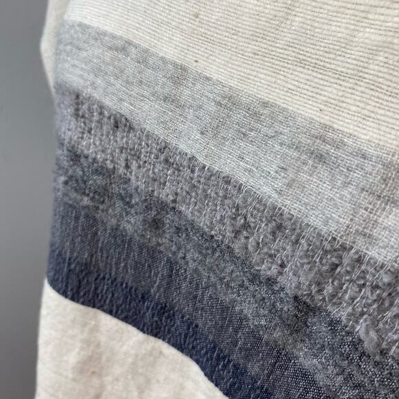 LemLem Gray Striped Debizaza Hooded Poncho Large NEW - Picture 8 of 14